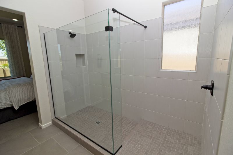 Contemporary Shower with Clear Glass